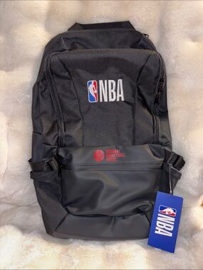 NBA Black Men's Backpack with Embroidered Logo